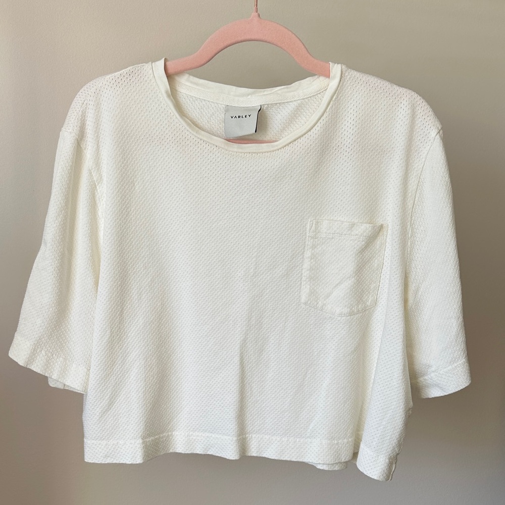 Varley Cream Short Sleeve Tee